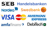 Direktbetalningar Nordea, SEB, Swedbank, Handelsbanken